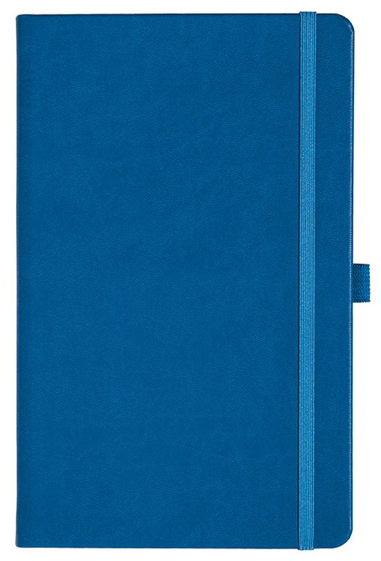 Notizbuch Style Medium im Format 13x21cm, Inhalt liniert, Einband Slinky in der Farbe Azure