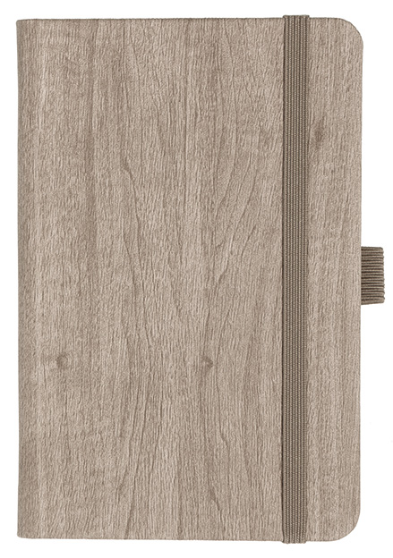 Notizbuch Style Small im Format 9x14cm, Inhalt kariert, Einband Woody in der Farbe Sludge