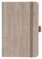 Notizbuch Style Small im Format 9x14cm, Inhalt kariert, Einband Woody in der Farbe Sludge