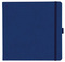 Notizbuch Style Square im Format 17,5x17,5cm, Inhalt blanco, Einband Slinky in der Farbe Ultramarine