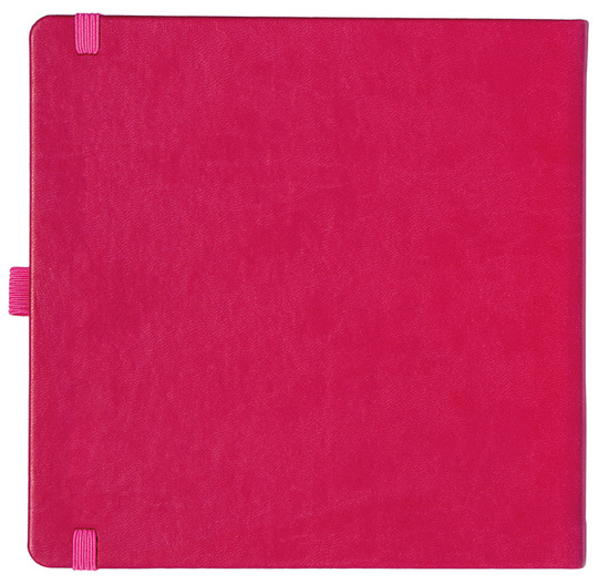 Notizbuch Style Square im Format 17,5x17,5cm, Inhalt kariert, Einband Slinky in der Farbe Pink