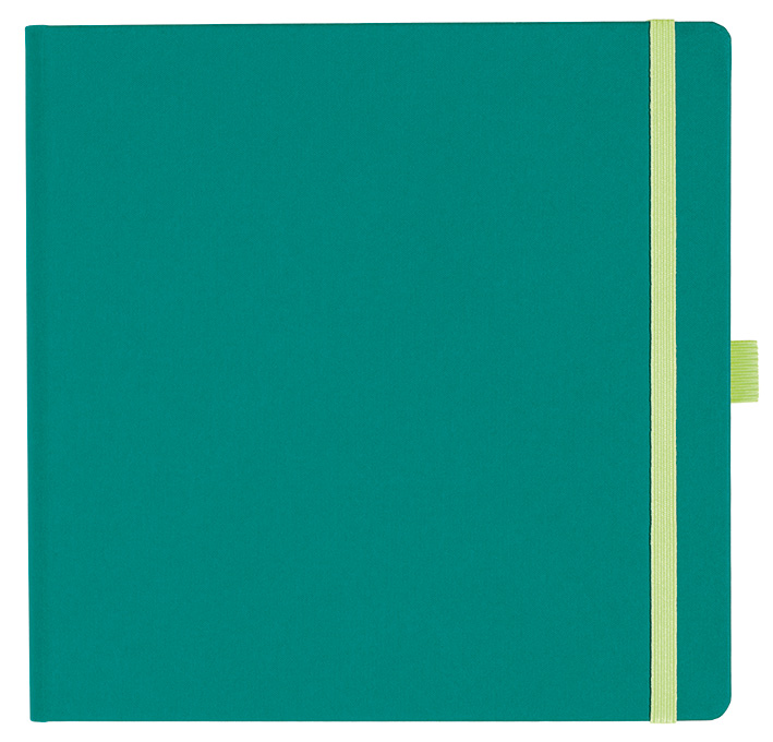 Notizbuch Style Square im Format 17,5x17,5cm, Inhalt liniert, Einband Fancy in der Farbe Laguna