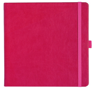 Notizbuch Style Square im Format 17,5x17,5cm, Inhalt liniert, Einband Slinky in der Farbe Pink.