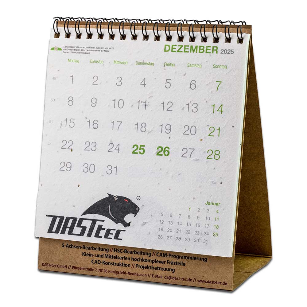 Samenpapier-Tischkalender - Minze