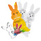 Backförmchen mit Rezeptblock - Hase