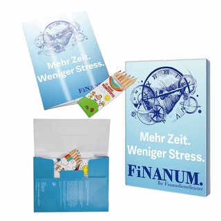 Malbuch / Mal-Set A6 - Recycling - Malset mit individuellen Vorder- und Rückseiten