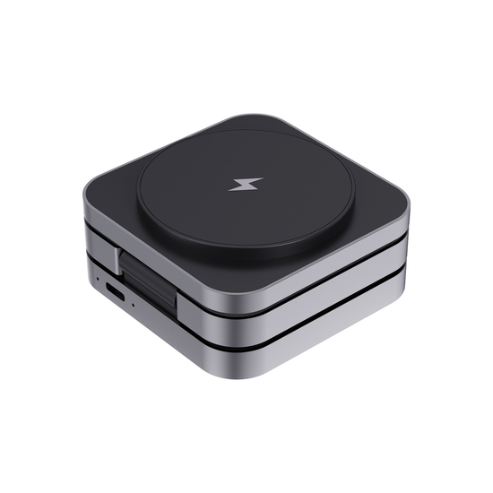 Terra faltbares 3-in-1 15W Charger aus RCS rec. Aluminium