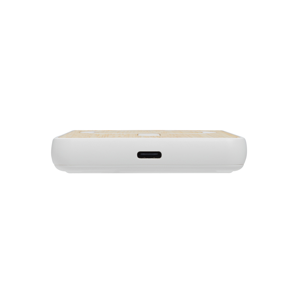 Zen 5000mAh 5W magnetische Bambus-Powerbank aus RCS rPlastik