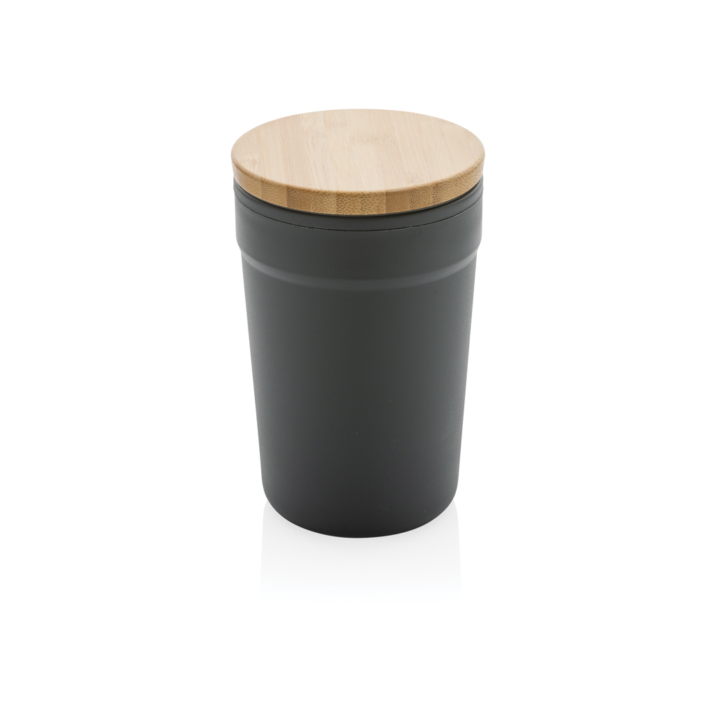 GRS rPP-Becher mit Bambusdeckel