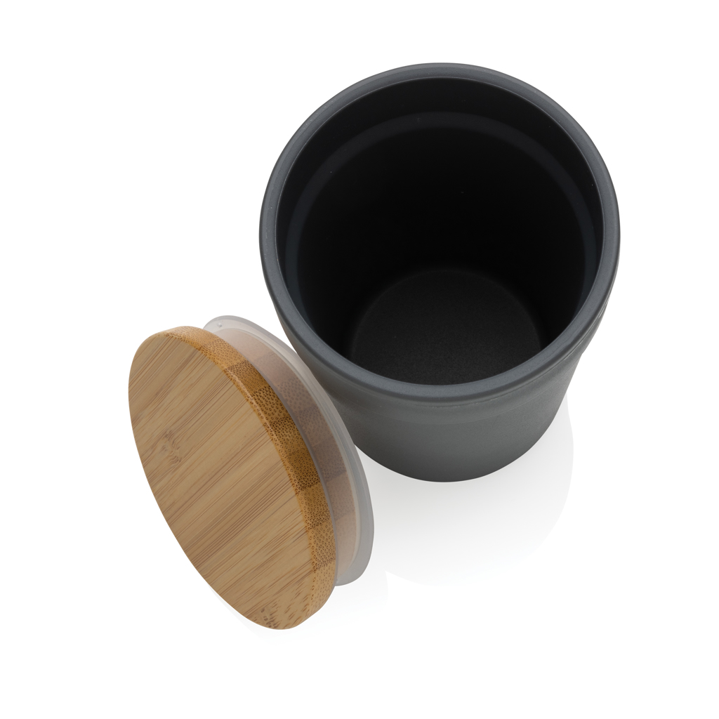 GRS rPP-Becher mit Bambusdeckel