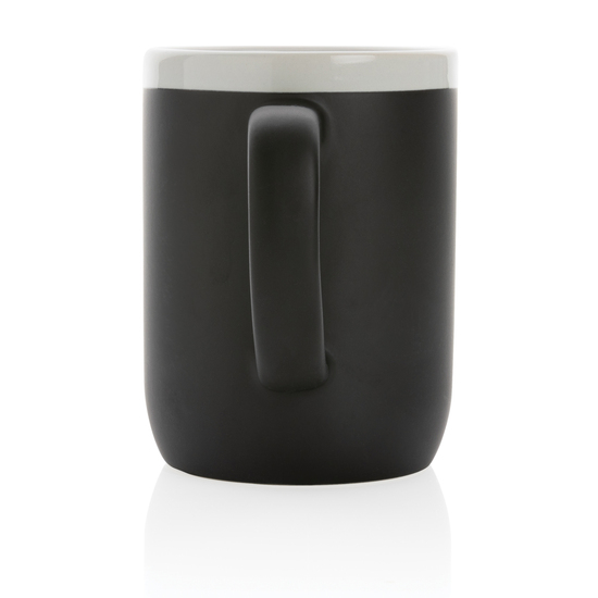 Keramiktasse mit weißem Rand, 300ml