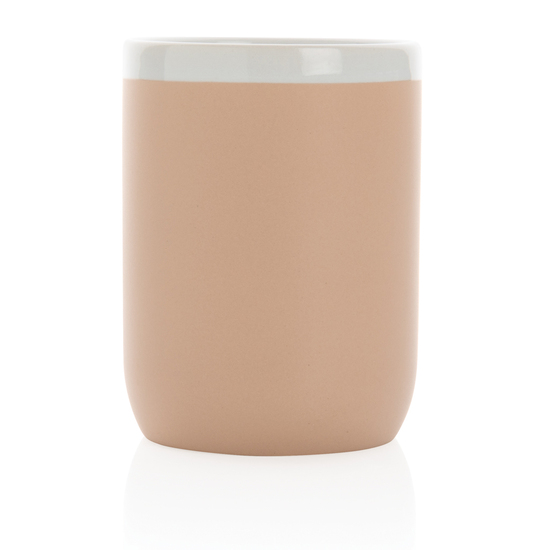 Keramiktasse mit weißem Rand, 300ml