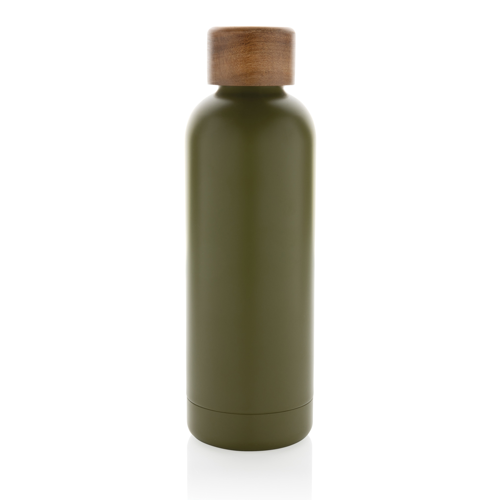 Wood Vakuumflasche aus RCS recyceltem Stainless-Steel