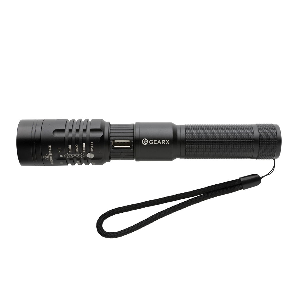 Gear X wiederaufladbare USB Taschenlampe