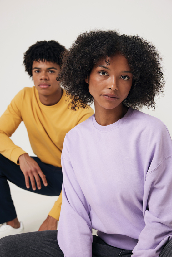 IQONIQ Kruger Relax-Rundhals-Sweater aus recycelt. Baumwolle