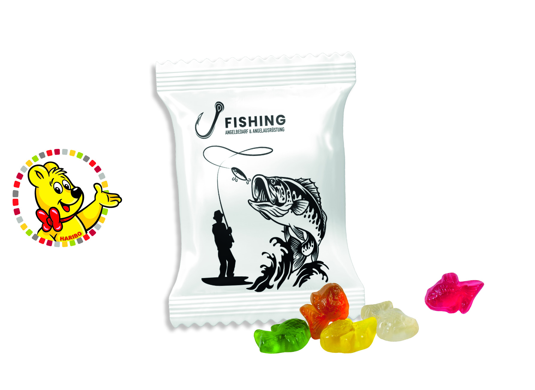 HARIBO Standardformen Werbetüte, Inhalt: HARIBO Fische ca. 15 g
