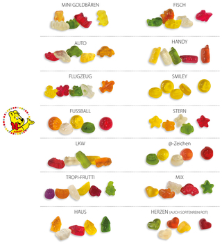 HARIBO Standardformen Werbetüte, Inhalt: HARIBO Herzen bunt gemischt