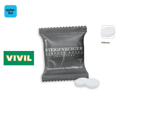 VIVIL Extra Strong zuckerfrei 2 Stück Werbetüte, Inhalt: VIVIL Extra Strong, zuckerfrei