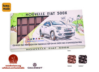Schokolade 100 g Tafel im Karton,   1 Stück Callebaut Vollmilch Schokolade Kalender