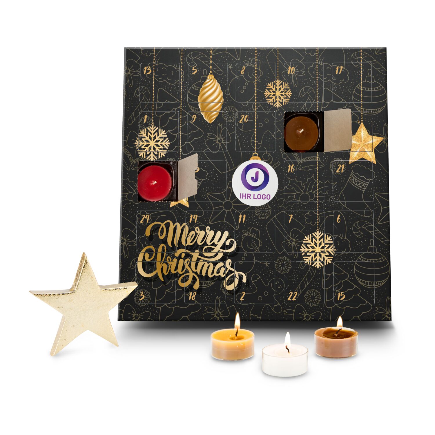 Duftkerzen Adventskalender Merry Christmas