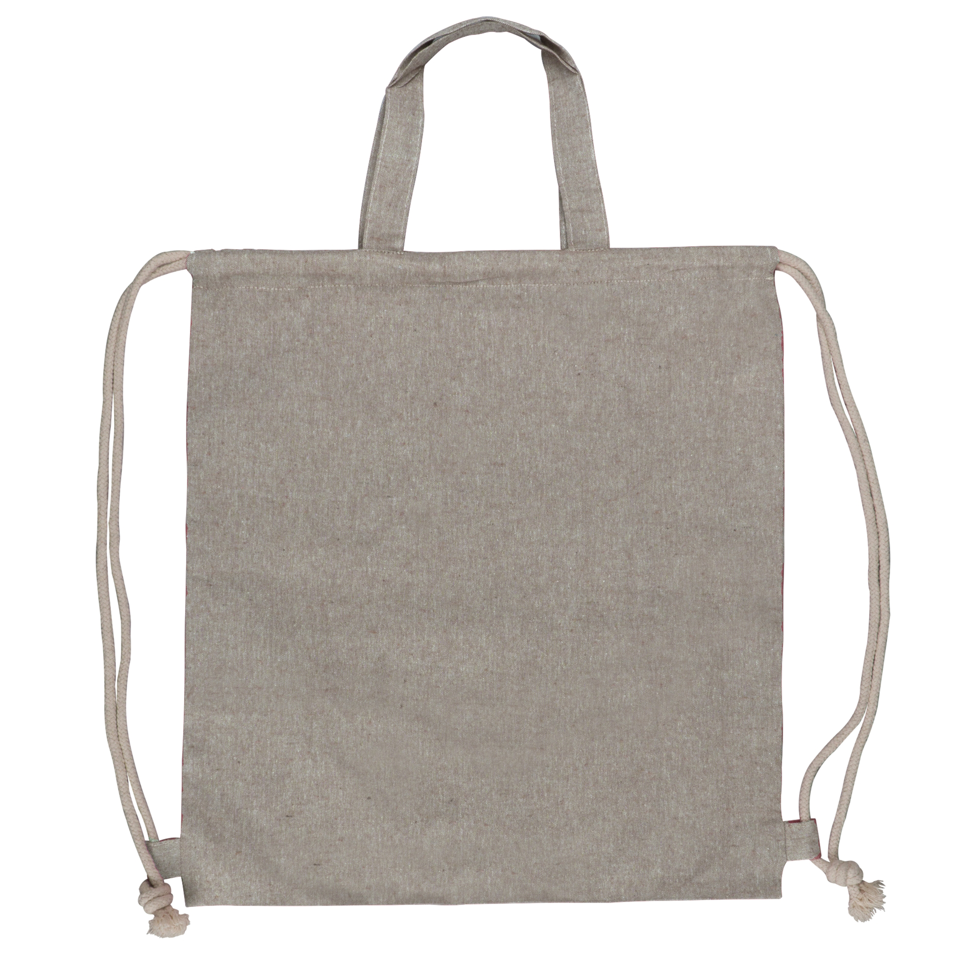 Tasche/Beutel mit Kordelzug aus recycelter Baumwolle 38x42cm