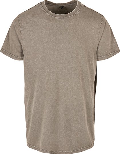 BY190 Acid Washed Round Neck Tee