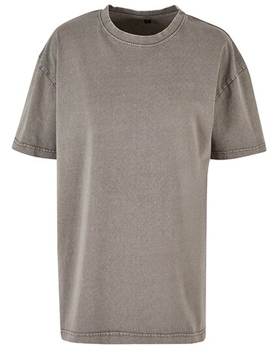 BY270 Build Your Brand Ladies Oversized Acid Wash Tee