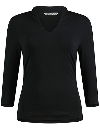 K785 Regular Fit Mandarin Collar Top 3/4 Sleeve