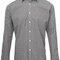 Men`s Microcheck (Gingham) Long Sleeve Cotton Shirt