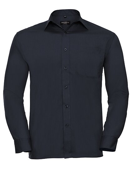 Men`s Long Sleeve Classic Polycotton Poplin Shirt