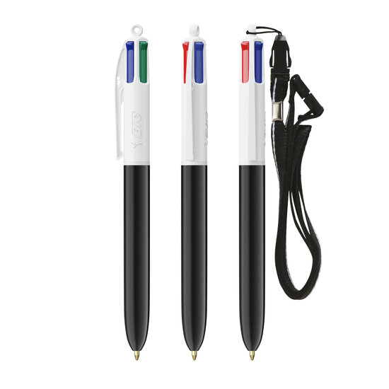 BIC® 4 Colours Kugelschreiber + Umhängeband