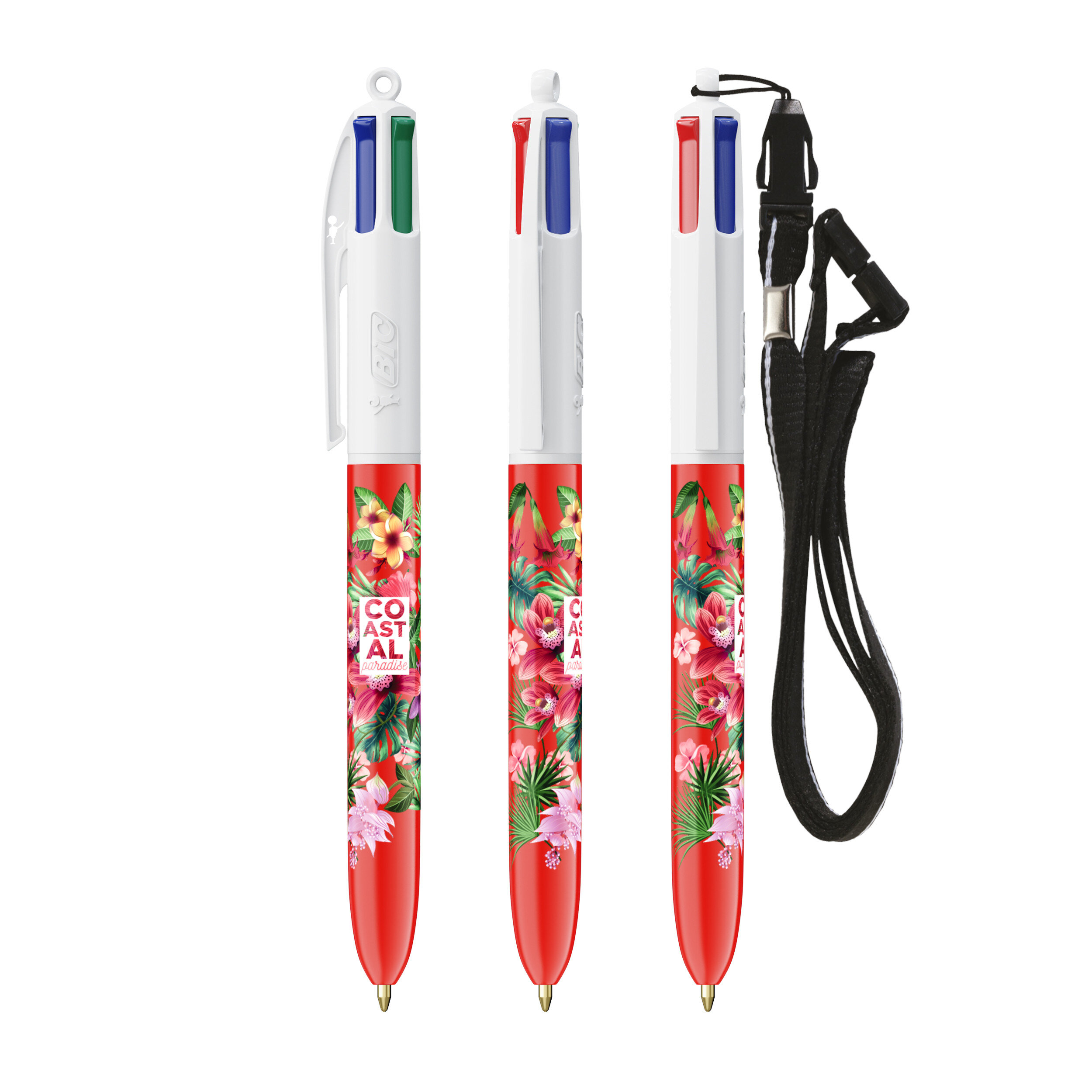 BIC® 4 Colours Kugelschreiber + Umhängeband