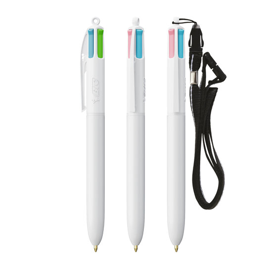 BIC® 4 Colours Fashion mit Lanyard Kugelschreiber