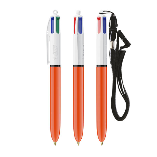 BIC® 4 Colours Fine mit Lanyard-Kugelschreiber